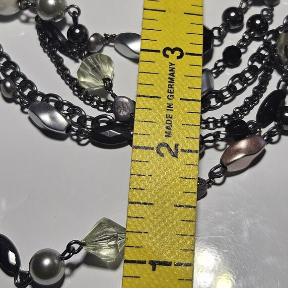 **Sale** Lia Sophia "Katie" Hematite Freshwater Pearl Multi-Strand Neck 22-25" - Picture 8 of 13
